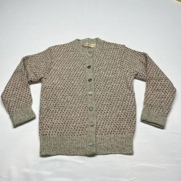 Vintage 1990s Wool Hearts L.L. Bean Cardigan Sweater - Picture 4 of 7